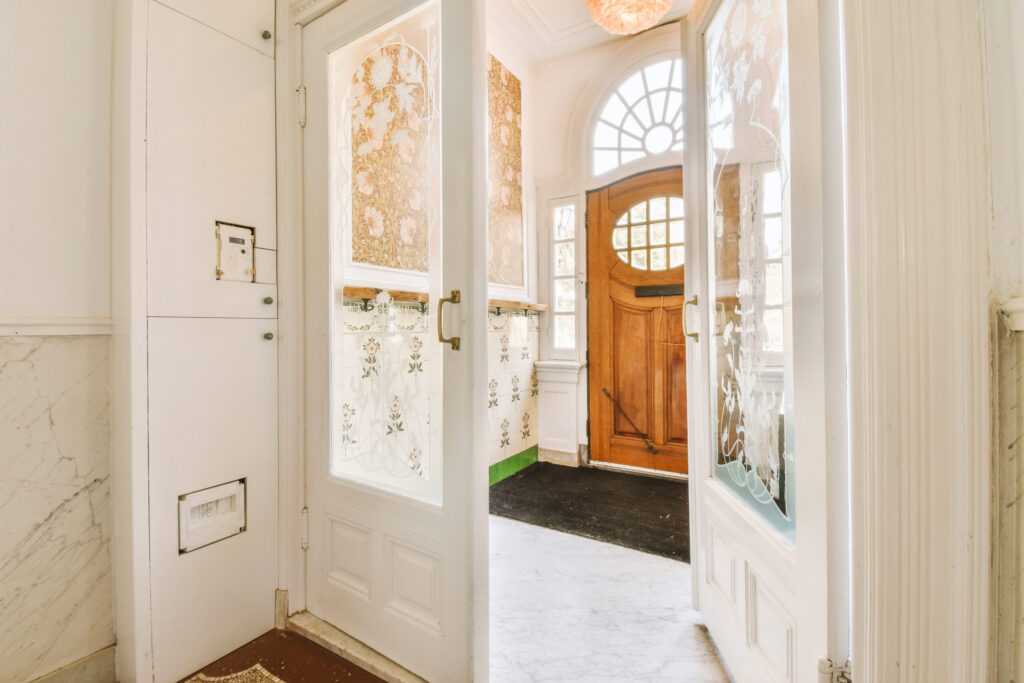 Entrance and hallway of modern apartment